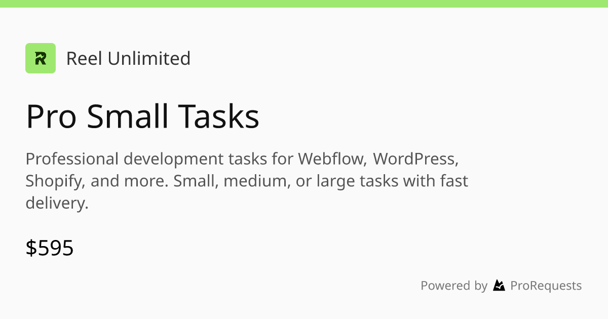 Pro Small Tasks preview