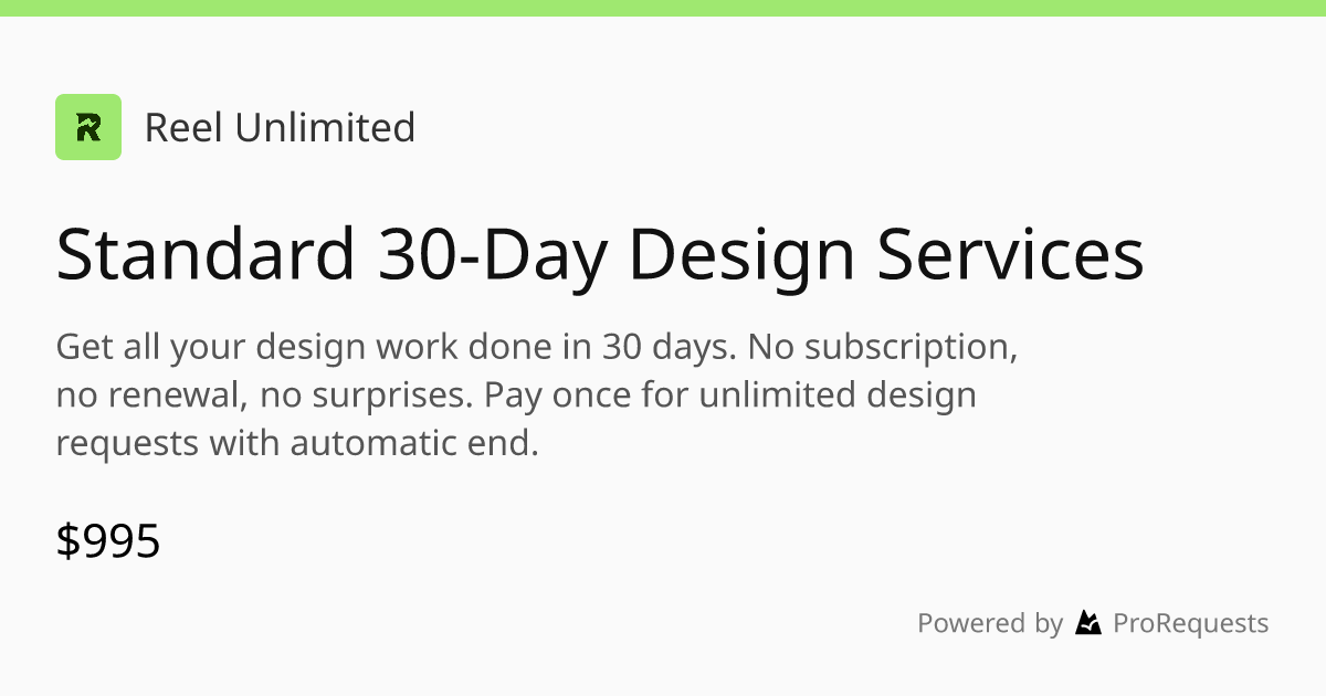 Standard 30-Day Design Services preview